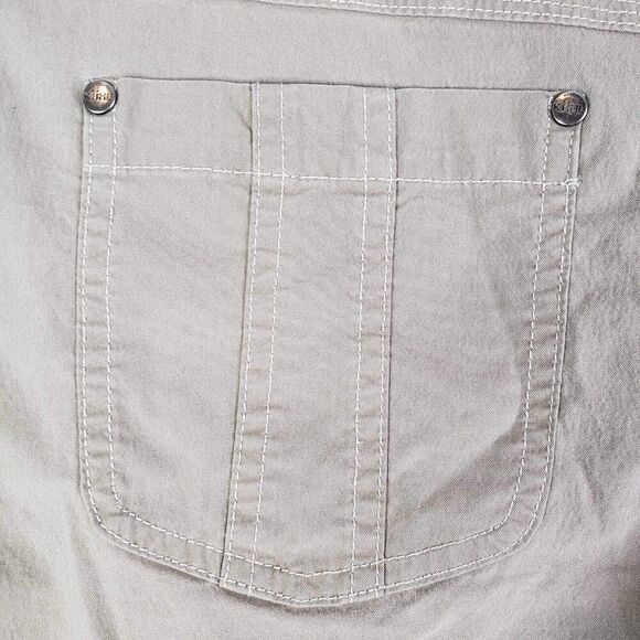 Kuhl Shorts Womens Size 8 Tan Beige Pockets Logo Hiking Canvas 32 - Picture 7 of 13